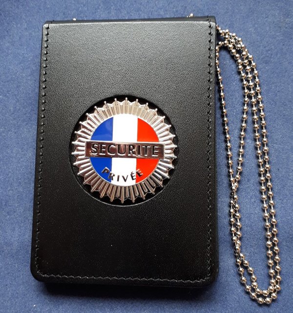 Badge holder neck chain for french security badge