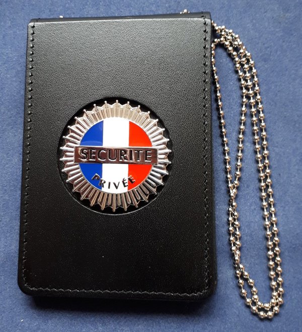 Badge holder neck chain for french security badge