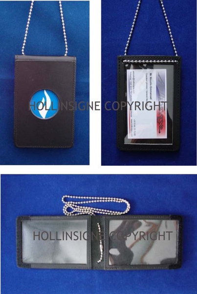 Porte carte "tour de cou" pour insigne de  police Belge 3 ID