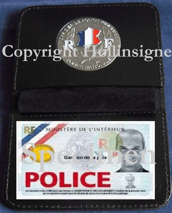 Porte carte police pour insigne Police Nationale