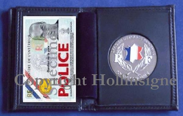 Portefeuille pour insigne  Police Nationale