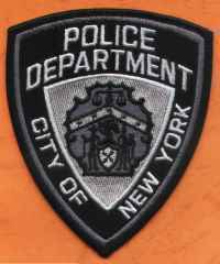 Ecusson NYPD gris