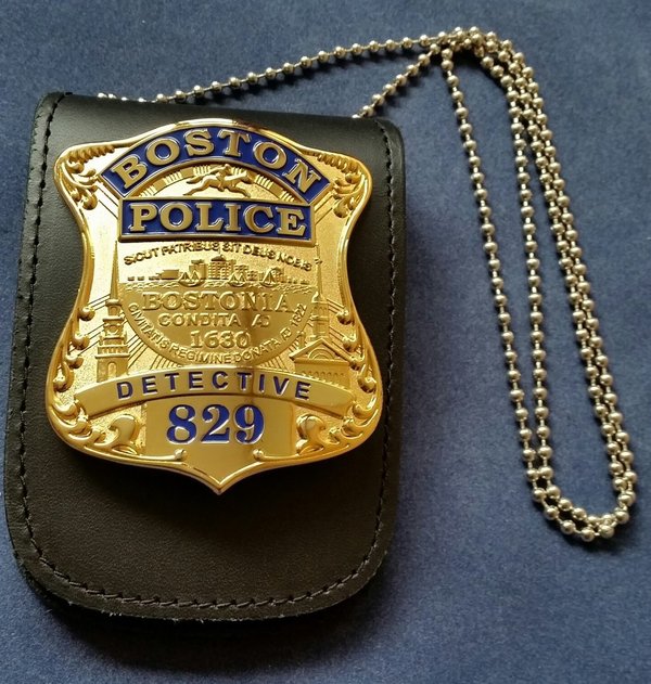 Porte insigne tour de cou avec insigne Boston police Detective