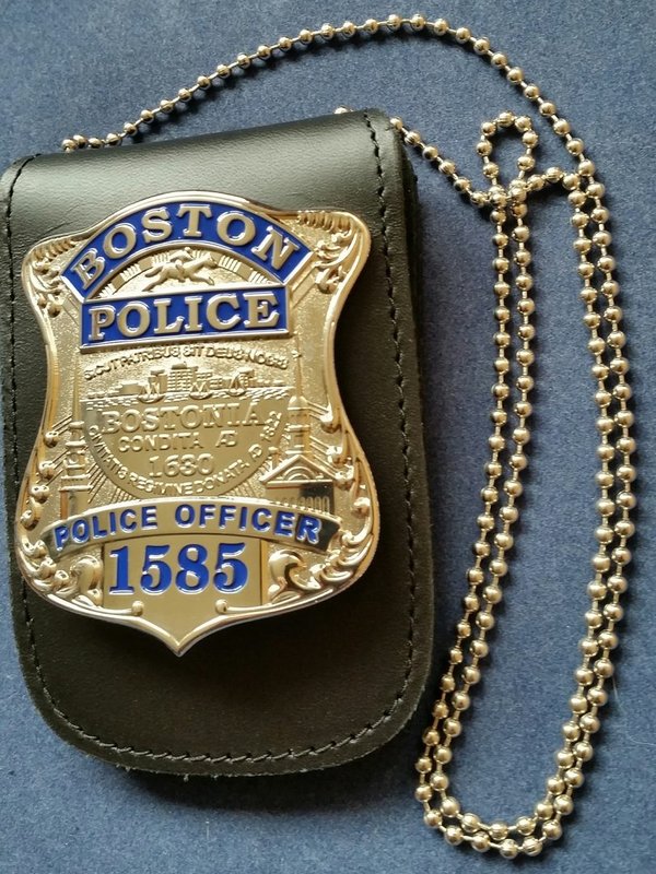 Porte insigne tour de cou avec insigne Boston police officer