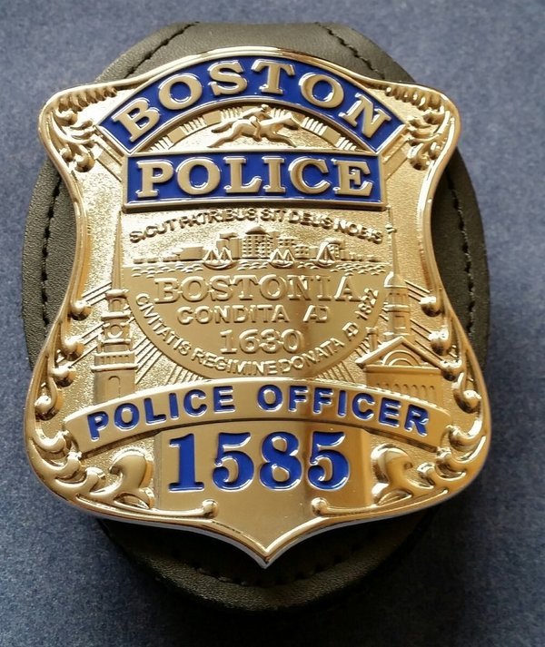 Porte insigne clip avec insigne Boston police officer
