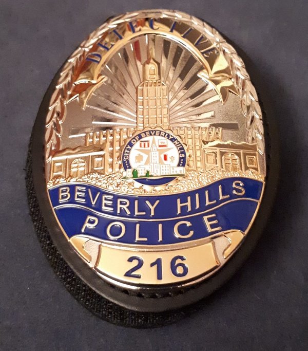 Porte insigne clip on avec insigne Beverly Hills Detective