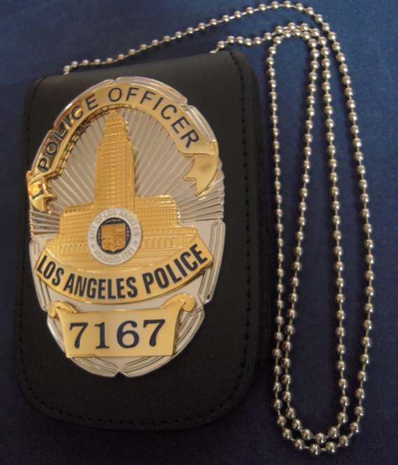 Porte insigne tour de cou Captain LAPD
