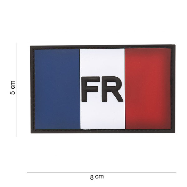 PATCH 3D PVC : FLAG FRANCE WITH VELCRO