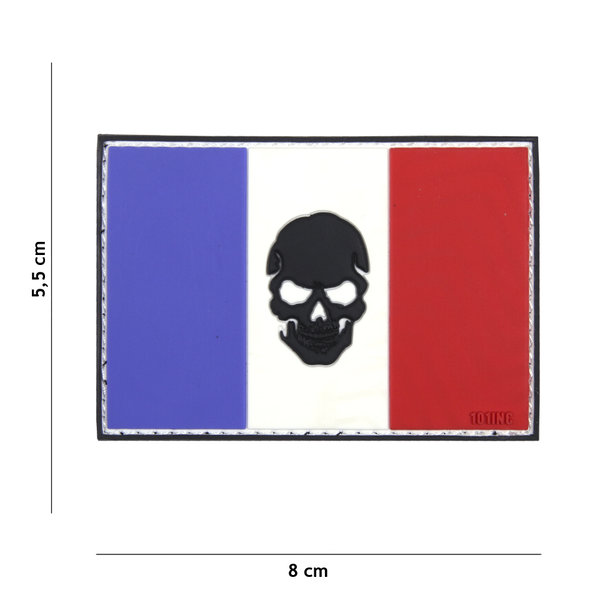 PATCH 3D PVC FLAG FRANCE + CRANE