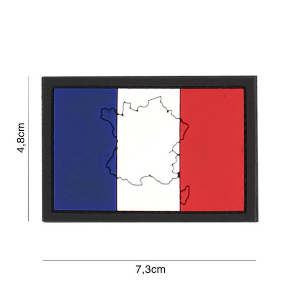 PATCH 3D PVC : FRANCE AVEC CONTOUR