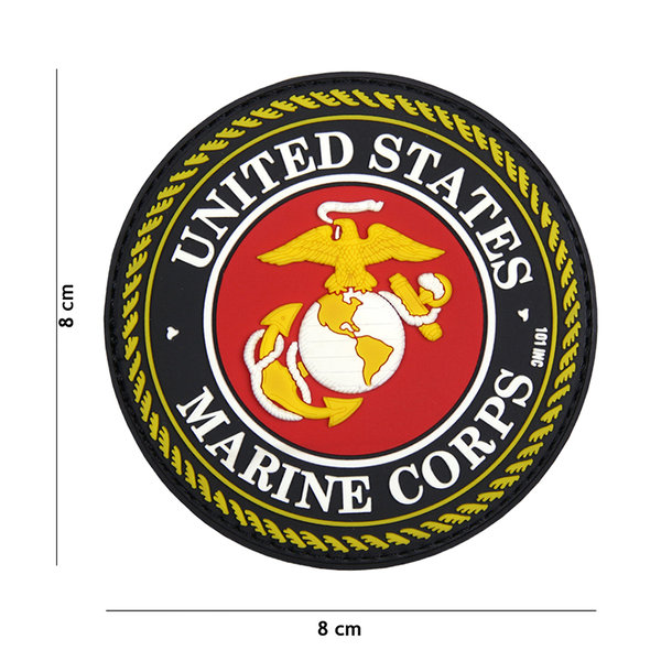 Patch 3D PVC United States Marine Corps rouge