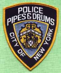 Ecusson NYPD Dept. Pipes & Drums