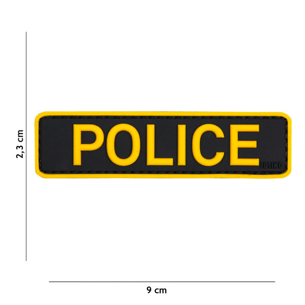 PATCH 3D PVC POLICE jaune