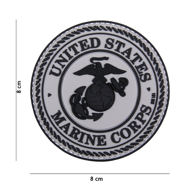 Patch 3D PVC United States Marine Corps gris