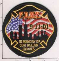Ecusson  FDNY 9-11-01 In Memory Of Our Fallen Heroes