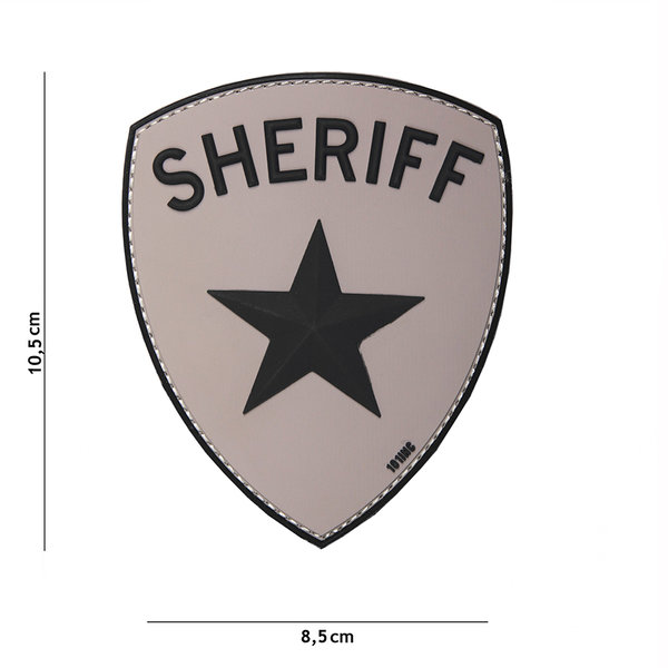Patch 3D PVC Sheriff  GRIS